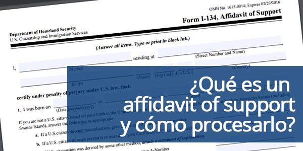 qué es un affidavit of support