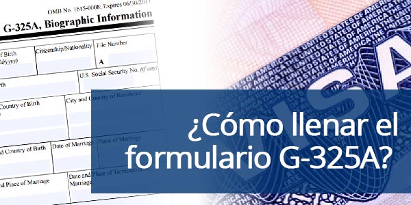 cómo llenar el formulario G-325A